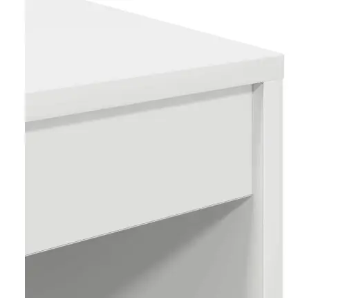 Galds Ar Uzglabāšanu Balta Inženiertehniskā Koksne Vidaxl