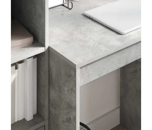 Galds Ar Uzglabāšanu Betona Pelēks Inženierijas Koks Vidaxl