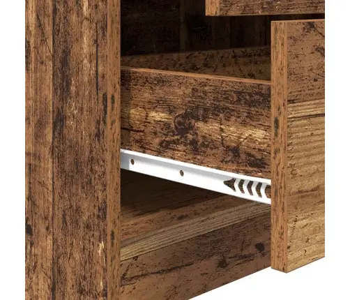 Laud Koos Hoiuruumiga Sahtliga 2 Pcs Vana Puit Tehispuit