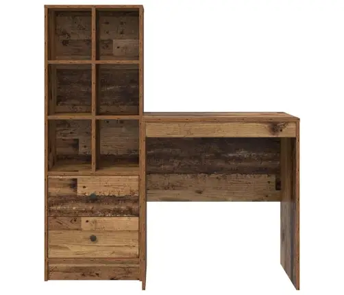 Laud Koos Hoiuruumiga Sahtliga 2 Pcs Vana Puit Tehispuit