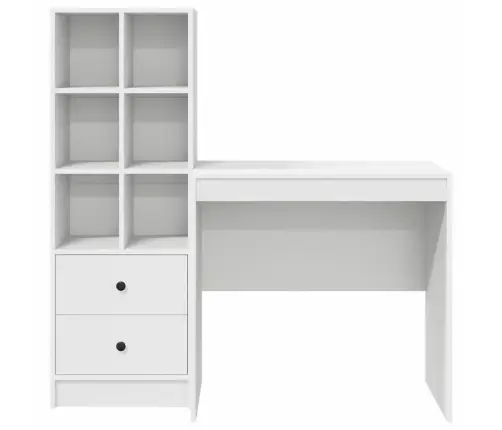 Stalas Su Saugojimo Vieta 2 Pcs Balta 80 X 50 X 76 Cm