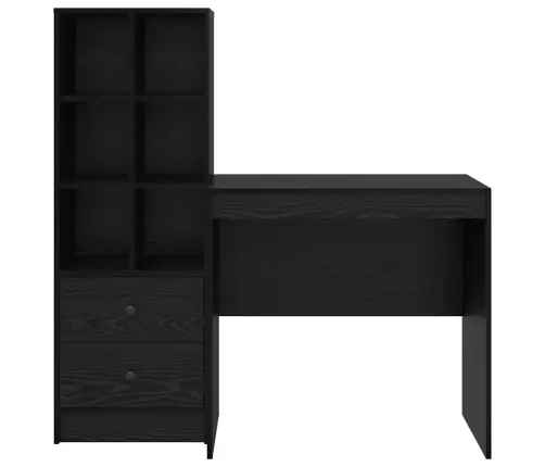 Galdiņš Ar Uzglabāšanu Melna Ozola Inženierijas Koks Vidaxl