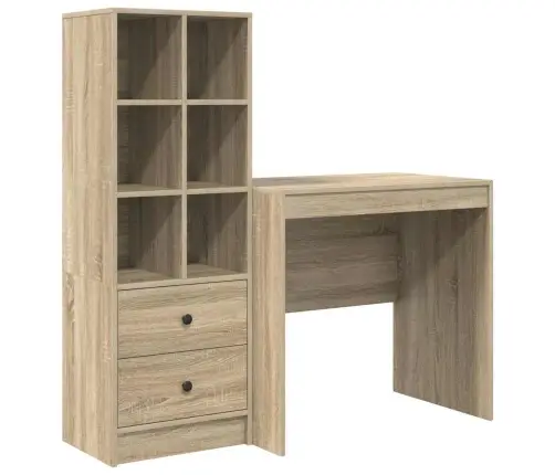 Galds Ar Uzglabāšanu Sonoma Ozols Inženierijas Koks Vidaxl