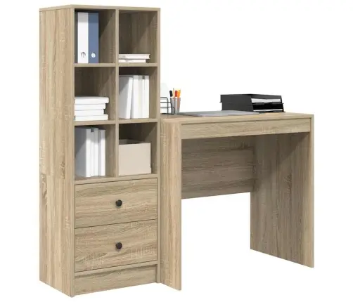 Galds Ar Uzglabāšanu Sonoma Ozols Inženierijas Koks Vidaxl