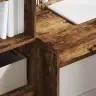 Galds Ar Uzglabāšanu Dūmots Ozols Inženierijas Koks Vidaxl
