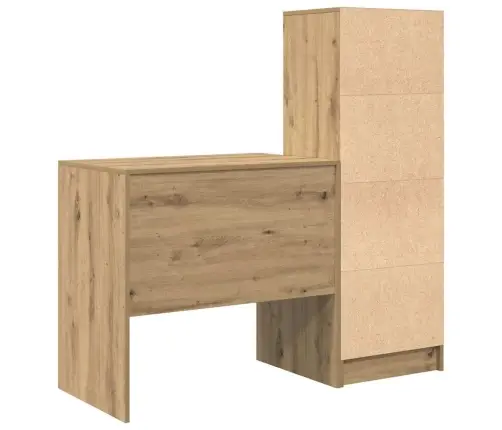 Laud Koos Hoiuruumiga 2 Pcs Käsitöötamm 80 X 50 X 76 Cm Laud Koos Hoiuruumiga 2 Pcs Käsitöötamm 80 X 50 X 76 Cm