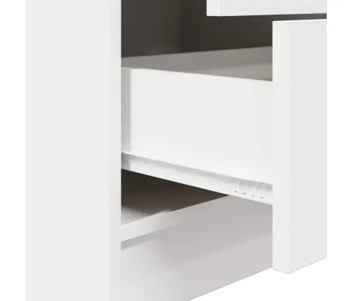Stalas Su Stalčių 2 Pcs Balta