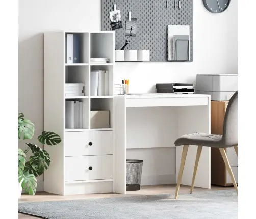 Stalas Su Stalčių 2 Pcs Balta