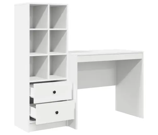 Stalas Su Stalčių 2 Pcs Balta