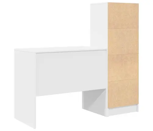 Stalas Su Stalčių 2 Pcs Balta