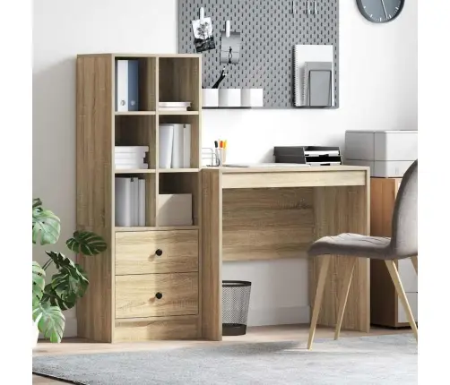 Galds Ar Uzglabāšanu Sonoma Ozols Inženierijas Koks Vidaxl