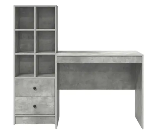 Stalas Su Stalčių 2 Pcs Betono Pilka