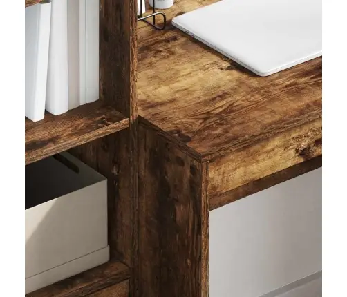 Galds Ar Uzglabāšanu Dūmota Ozola Inženierijas Koks Vidaxl Galds Ar Uzglabāšanu Dūmota Ozola Inženierijas Koks Vidaxl