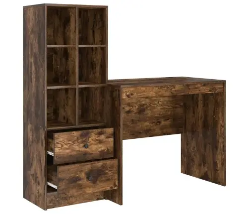 Galds Ar Uzglabāšanu Dūmota Ozola Inženierijas Koks Vidaxl Galds Ar Uzglabāšanu Dūmota Ozola Inženierijas Koks Vidaxl