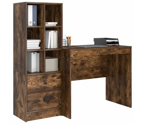 Galds Ar Uzglabāšanu Dūmota Ozola Inženierijas Koks Vidaxl Galds Ar Uzglabāšanu Dūmota Ozola Inženierijas Koks Vidaxl