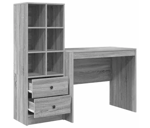 Galds Ar Uzglabāšanu Pelēkā Sonoma Vidaxl