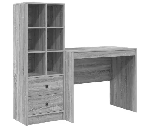 Galds Ar Uzglabāšanu Pelēkā Sonoma Vidaxl