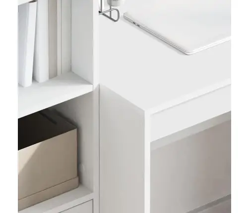 Galds Ar Uzglabāšanu Balta Koka Vidaxl