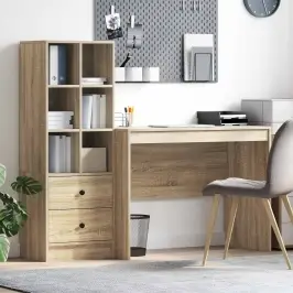 Galds Ar Atvilktni 2 Pcs Sonoma Ozols Vidaxl
