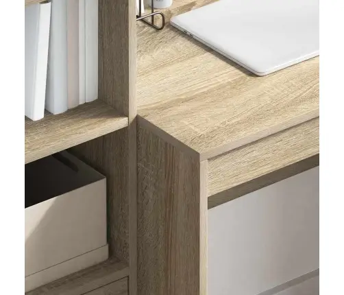 Laud Koos Hoiuruumiga 2 Pcs Sonoma Tamm 100 X 50 X 76 Cm