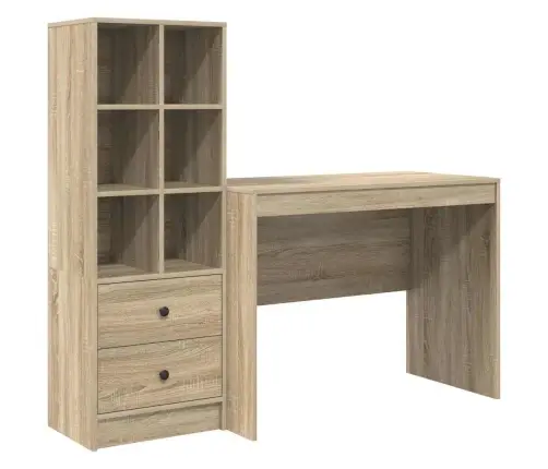 Laud Koos Hoiuruumiga 2 Pcs Sonoma Tamm 100 X 50 X 76 Cm