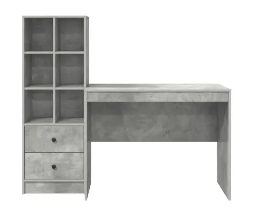 Galds Ar Uzglabāšanu 2 Pcs Betona Pelēks 100 X 50 X 76 Cm Vidaxl