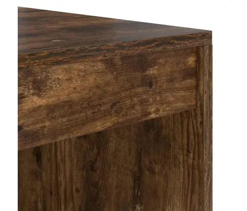 Laud Koos Hoiuruumiga 2 Pcs Suitsetatud Tamm 100 X 50 X 76 Cm