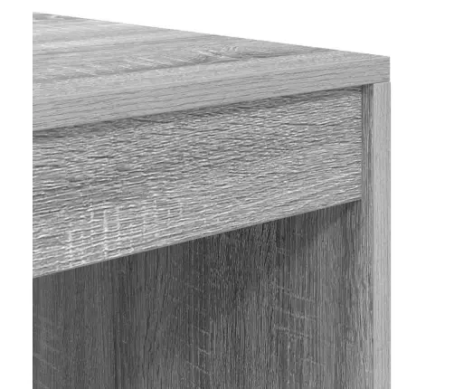 Stalas Su Saugojimo Vieta Su Stalčių 2 Pcs Pilka Sonoma Ąžuolo