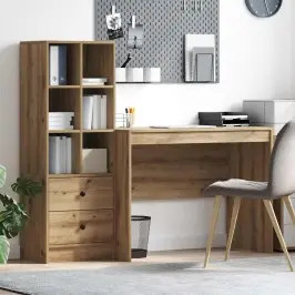 Stalas Su Saugojimo Vieta Su Stalčių 2 Pcs Artisano Ąžuolo