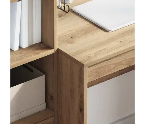 Stalas Su Saugojimo Vieta Su Stalčių 2 Pcs Artisano Ąžuolo