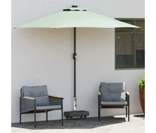 Saulessarga Pamatne Melna 45 X 25 X 45 Cm Granīts Un Tērauds Vidaxl