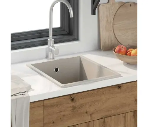 Virtuves Izlietne Bēša Granīta Vidaxl