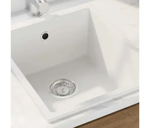 Virtuves Izlietne No Baltā Granīta Vidaxl