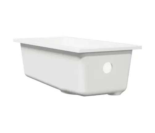 Virtuves Izlietne Ar Pārplūdi Baltā Granītā Vidaxl