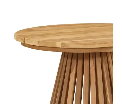 Dārza Blakus Galds Ø50X49.5 Cm Ciets Tīkkoks Vidaxl