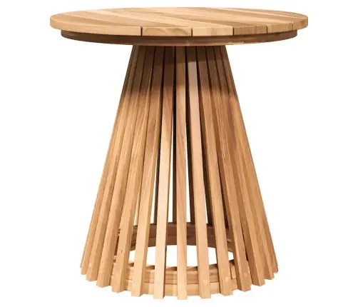 Dārza Blakus Galds Ø50X49.5 Cm Ciets Tīkkoks Vidaxl