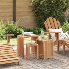 Noliekamo Blakus Galdu Komplekts 3 Pcs Brūna 33 X 44.5 X 51 Cm Vidaxl