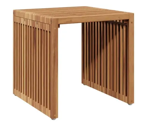 Dārza Sānu Galds 45X42.5X45 Cm Masīvs Tīkkoks Vidaxl