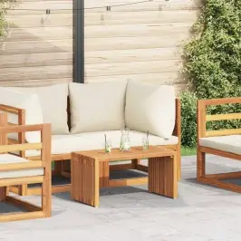 Dārza Blakus Galds Brūna 70 X 37.5 X 35.5 Cm Masīvs Tīkkoks Vidaxl