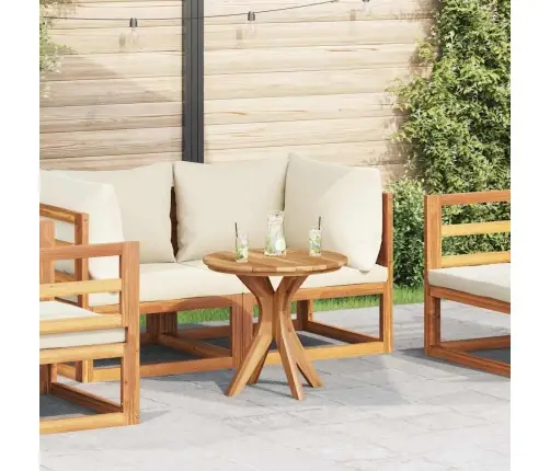 Kafijas Galdiņš Brūna 55 X 55 X 51 Cm Masīvs Tīkkoks Vidaxl