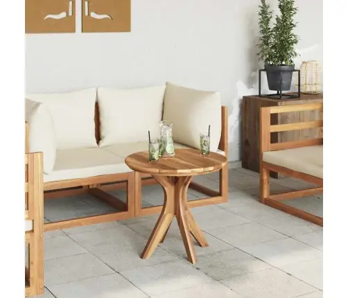 Kafijas Galdiņš Brūna 55 X 55 X 51 Cm Masīvs Tīkkoks Vidaxl