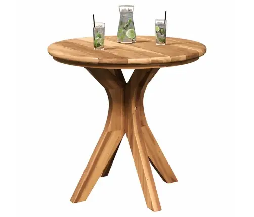 Kafijas Galdiņš Brūna 55 X 55 X 51 Cm Masīvs Tīkkoks Vidaxl