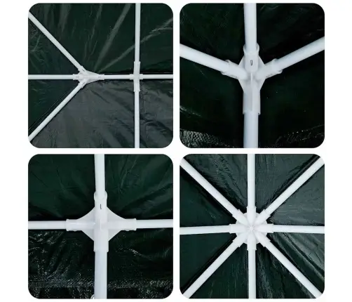 Ballīšu Telts Ar 8 Sānu Sienām Zaļā Krāsā 4X4 M Pe Vidaxl