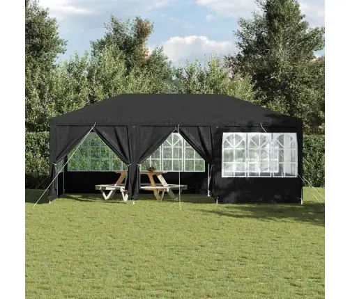 Svētku Telts Ar 10 Antracīta Sānu Sienām, 6X4 M, Pe Vidaxl