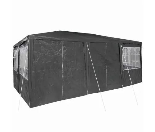 Svētku Telts Ar 10 Antracīta Sānu Sienām, 6X4 M, Pe Vidaxl