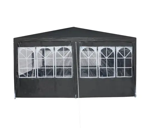Svinību Telts Ar 12 Antracīta Sānu Sienām, 8X4 M Pe Vidaxl