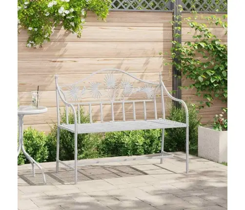 Sols Balts Metāls 104 X 52.5 X 89 Cm Izturīgs Āra Sols Vidaxl