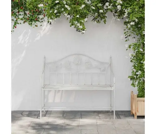 Sols Balts Metāls 104 X 52.5 X 89 Cm Izturīgs Āra Sols Vidaxl