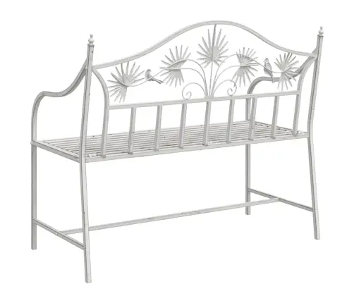 Sols Balts Metāls 104 X 52.5 X 89 Cm Izturīgs Āra Sols Vidaxl