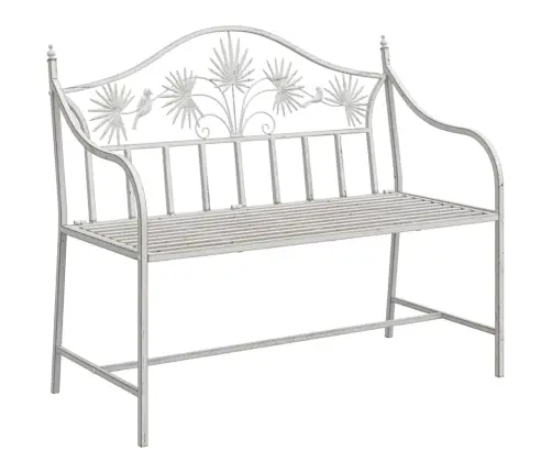 Sols Balts Metāls 104 X 52.5 X 89 Cm Izturīgs Āra Sols Vidaxl